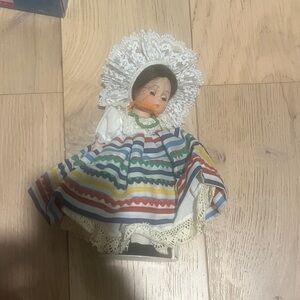 Madame Alexander Doll with Rainbow Striped Dress